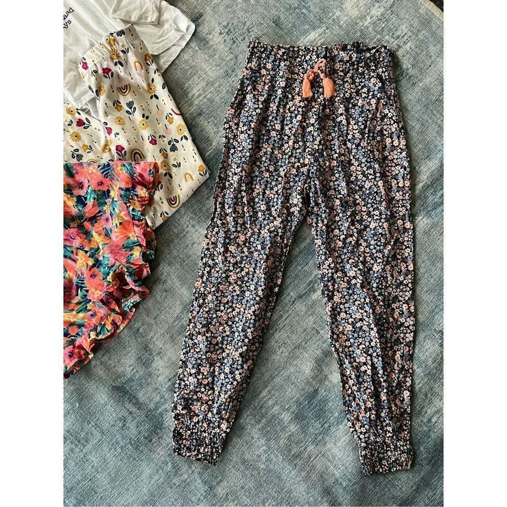 Justice Primark Girls Clothing Mini Lot Long Sleeve Tee Pants Shorts Size 7 - 8